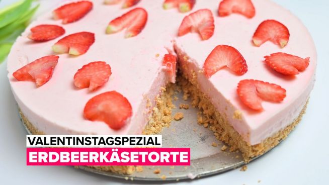 Valentinstagspezial: Erdbeerkäsetorte