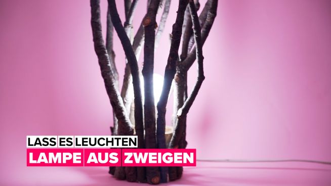 Lass es leuchten: eine Lampe aus Zweigen