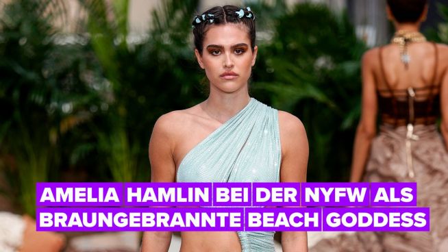 Amelia Hamlin ist wieder Single und läuft ihre erste Show für Bronx and Banco bei der NYFW